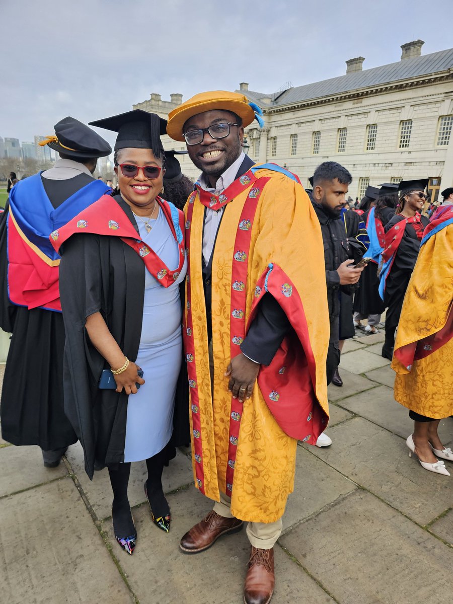abankethomas's tweet photo. Late post but important one!! Last month, I had the incredible honour to return to my previous stumping ground @UniofGreenwich. The occasion was the first ever graduation of students on the MSc Global Health Management programme, which I developed and nurtured while at the #University.🙌🏾🙌🏾🙌🏾

When I heard the course called out for the first time, my heart skipped a bit. I realised it did not exist before, and I had helped create something new and something that has clearly now outlived my time at the University. I am really humbled by this!!🙏🏾

The really heroes though are the students who were part of the first cohort - each with a different story but all filled with resilience! I am so proud of you all!!🥰👏🏾👏🏾👏🏾I look forward to the many exciting things you will make of your career now!! Thank you for allowing us to be a little part of it.🙏🏾

 #PublicHealth #ProudToBeGRE #EducationWithoutBoundaries