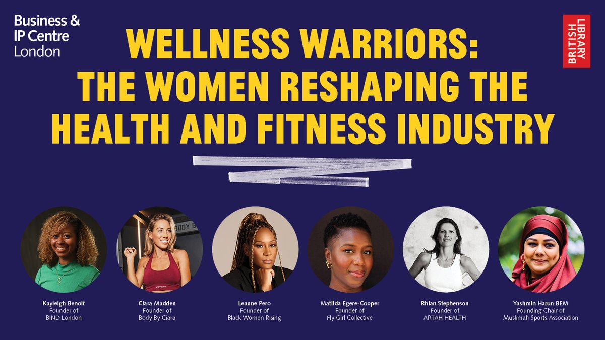 Don't miss the our #InspiringEntrepreneurs event at the @britishlibrary! In celebration of #InternationalWomensDay our panel of 'wellness warriors' will share their journey and insider tips from the industry valued at $100B globally & growing. Book now: tinyurl.com/43cw2a7b
