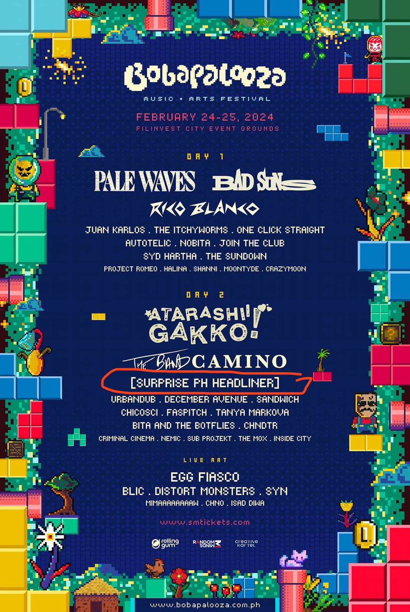 BOBAPALOOZA!!!! 🥳

Pupunta talaga ako lalo na’t alam ko kung sino yang surprise local headliner na yan 🔥 IYKYK 👀  

in partnership sila with Angat Buhay and Dakila 🩷

Check Bobapalooza for more details coz they’ve got a special promo rn!

#bobapalooza2024 #bobapalooza