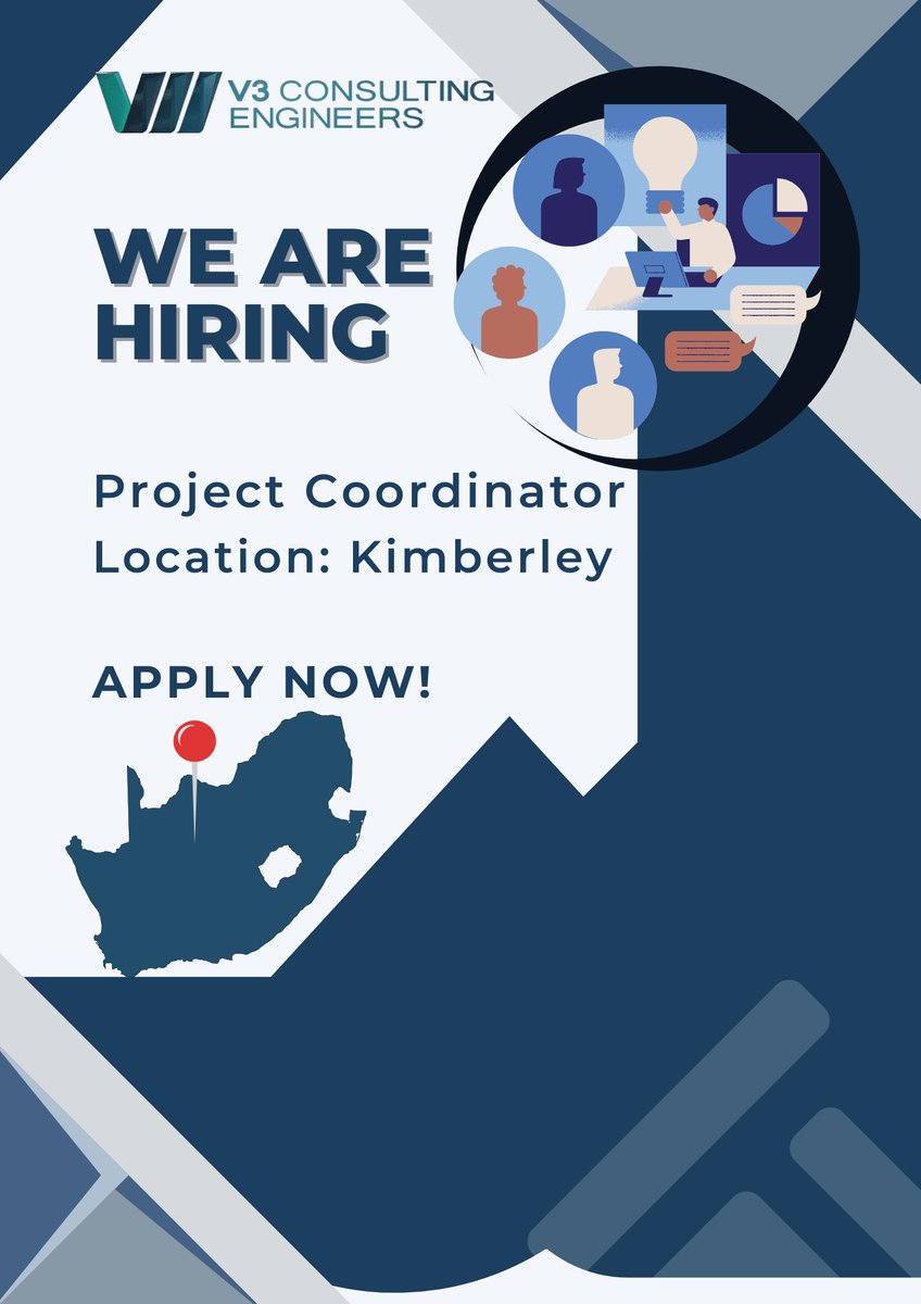 V3Engineers's tweet photo. Is your passion in Projects? Thinking about relocating? Our location in Kimberley is looking for a Project Coordinator.
 
Apply now!

https://t.co/4vztxRLgg7

#wearehiring
#joinourteam
#projectcoordinator
#kimberley
#v3consultingengineers https://t.co/k5HOgnpp6F