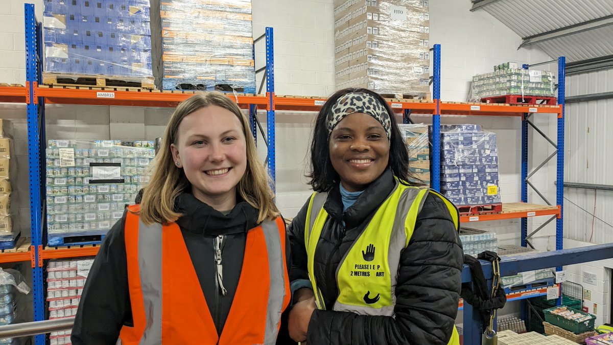 FareShare South West (@faresharesw) on Twitter photo Did you know you can #volunteer alongside your #studies?
Maisy (left) and Tosin (right) are <a href="/PlymUni/">University of Plymouth</a> students who volunteer with us, picking surplus food in the warehouse ready for local charities.
If you're a #student and want to join us, click below!
faresharesouthwest.org.uk/volunteer/ Did you know you can #volunteer alongside your #studies?
Maisy (left) and Tosin (right) are <a href="/PlymUni/">University of Plymouth</a> students who volunteer with us, picking surplus food in the warehouse ready for local charities.
If you're a #student and want to join us, click below!
faresharesouthwest.org.uk/volunteer/
