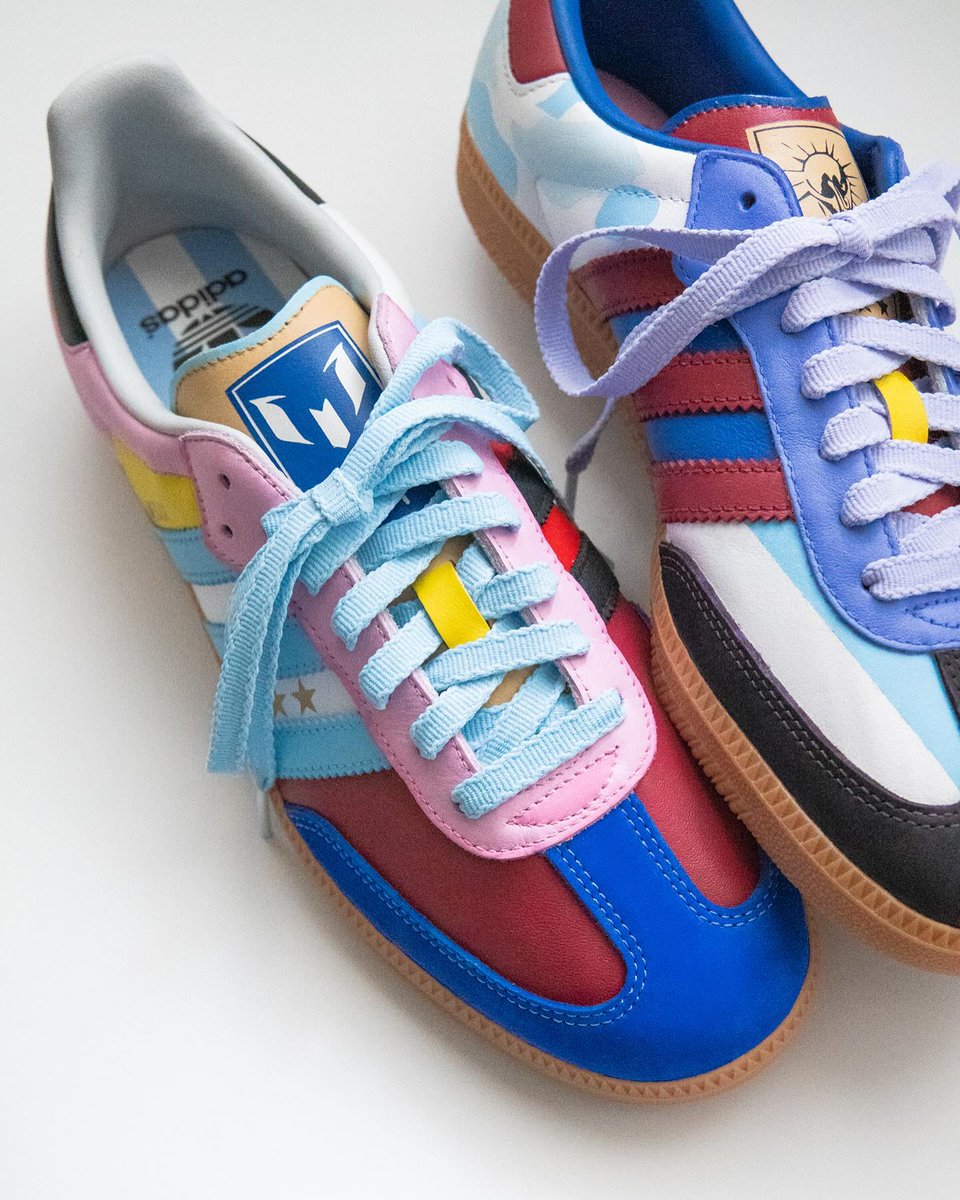 Lionel Messi receives a custom adidas Samba celebrating his career.