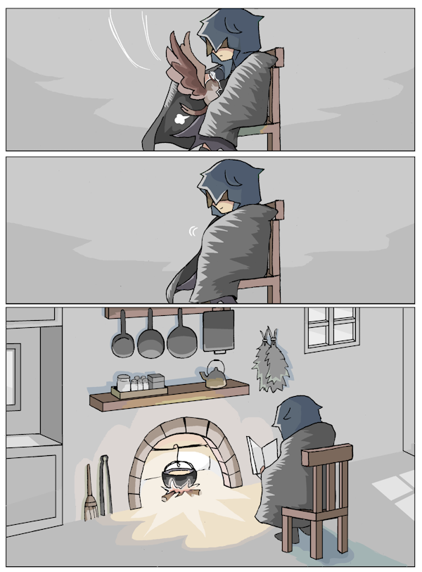 冬の猟師 