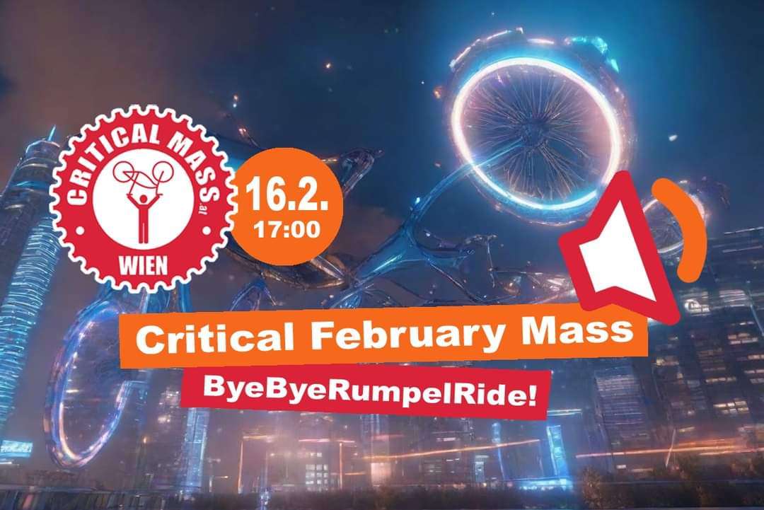Heute rollt die Critical Mass Vienna wie jeden Monat für klimafreundliche Verkehrspolitik für Wien: seit 18 Jahren fahren wir für #MehrPlatzFürsRad! Und diesmal haben wir Grund zum Feiern: Wer hätte denn jemals gedacht, dass die Pflastersteinhölle des Michaelerplatzes ...