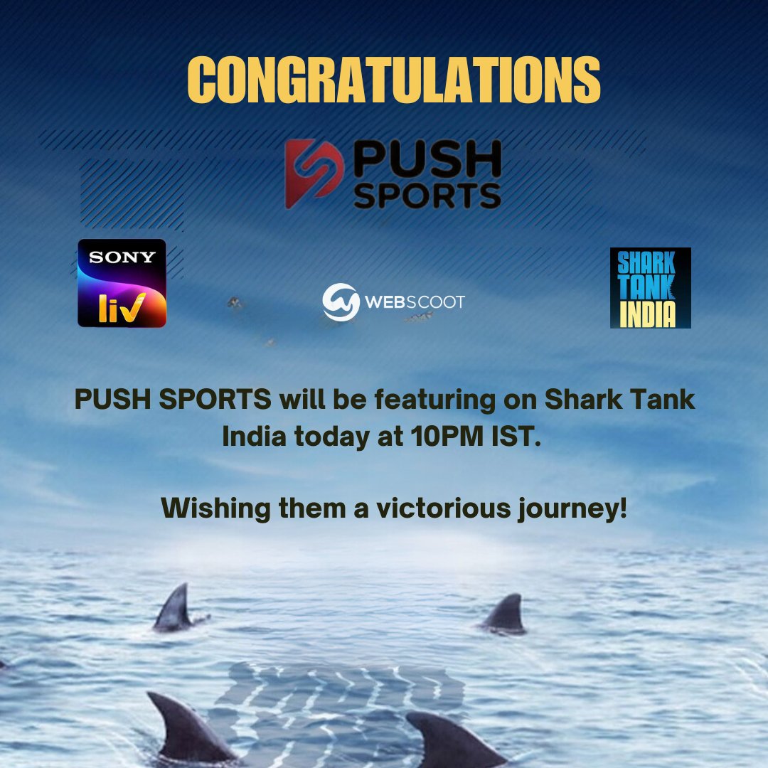 Immensely proud of our client #PushSports and congratulations to the whole team for featuring on Shark Tank India Season 3! 🤩 Wishing them a victorious journey! 💪