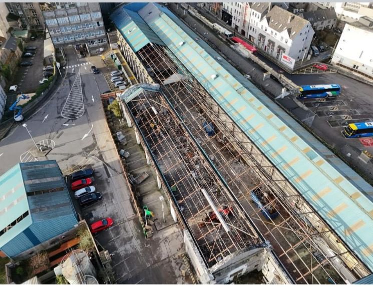 WestOnTrackIRL's tweet photo. Reconstruction of #galways Ceannt Station taking shape. This will significantly enhance #rail travel to the city with the number of platforms increasing from the current 1.5 to 5 serving #mayo #tuam #sligo #dublin #athenry #ennis and #limerick https://t.co/ayWKC1bUM7