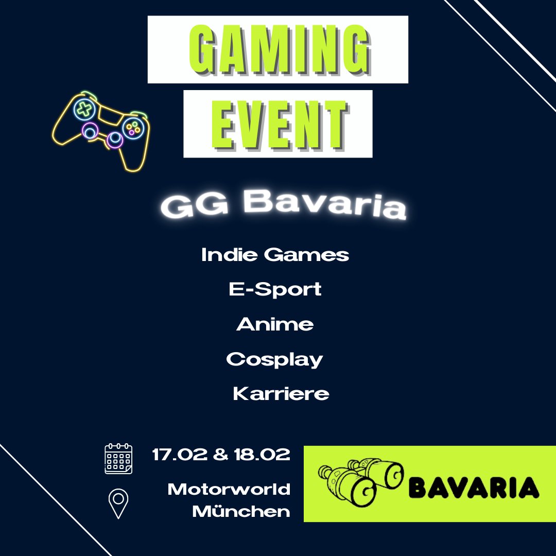 Morgen sind wir auf der GG Bavaria! Wer ist auch wieder mit dabei?

 <a href="/ggbavariacon/">GG Bavaria</a> #ggbavaria #Muenchen #gamer #EVENT