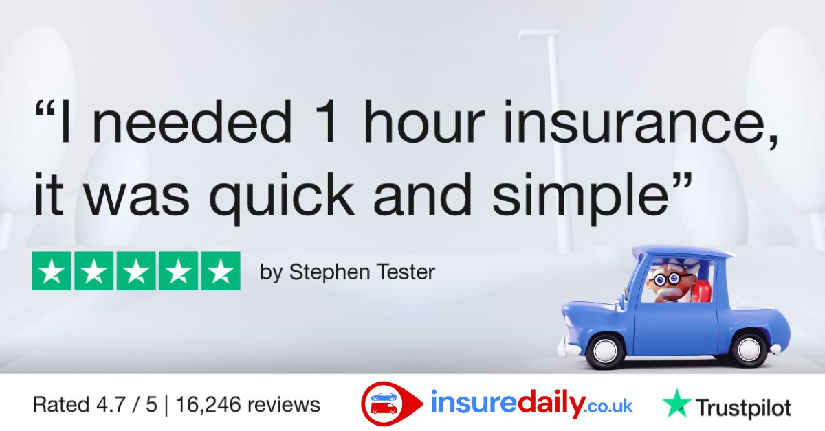 InsureDailyUK's tweet image. 1 hour needed, stress avoided! Getting feedback like this fuels our mission to make temporary car insurance a breeze.

Get your personalized quote in minutes and hit the road with complete peace of mind!

#InsureDaily  #TemporaryCarInsurance #CarInsuranceQuote #InstantCoverage