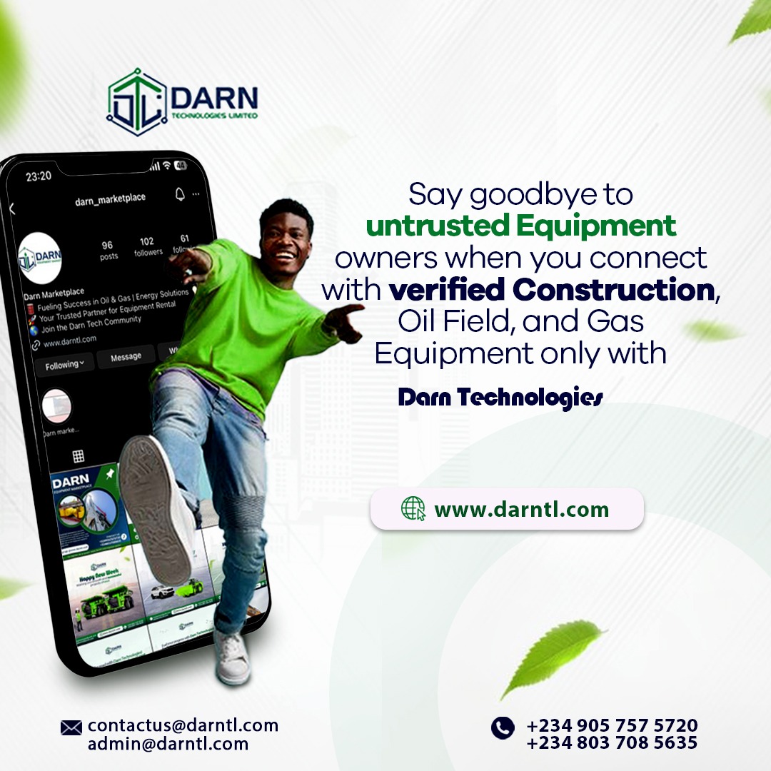 Wave goodbye to uncertainty! Connect confidently with verified Construction, Oil Field, and Gas Equipment owners through Darn Technologies. Your projects deserve reliability. #construction #heavyequipment #oilandgas #drilling #earthmovingequipment #equipment #hiring #leasing