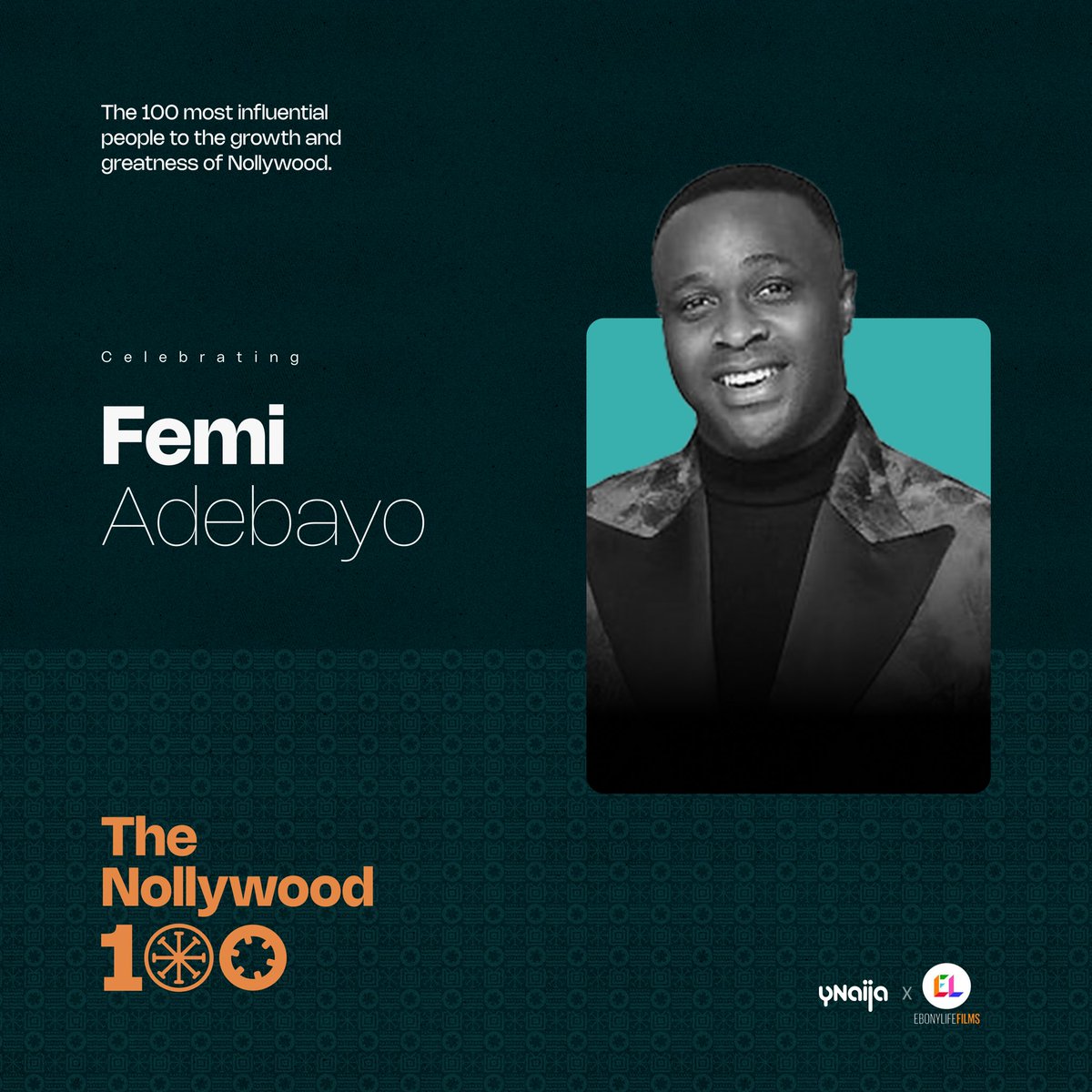 I'm humbled and grateful to be recognized as one of the Top 100 Influential People to the Growth of Nollywood! Huge thanks to <a href="/YNaija/">Y! Online</a> and <a href="/ebonylifefilms/">EbonyLife Films</a> for this incredible award.
