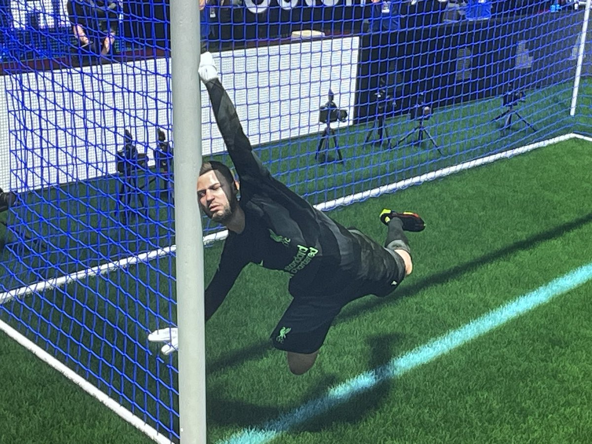 Surely that’s a broken wrist, fractured skull, dislocated shoulder and who knew #EAFC24 used rubber posts