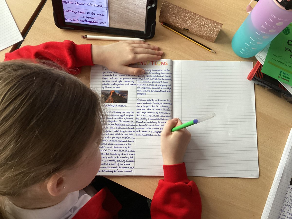 WickhambrookP's tweet photo. Polishing and publishing news reports today in Y6. Committed to their writing even on the last day of a very long half term! https://t.co/zBPEWaVqmU