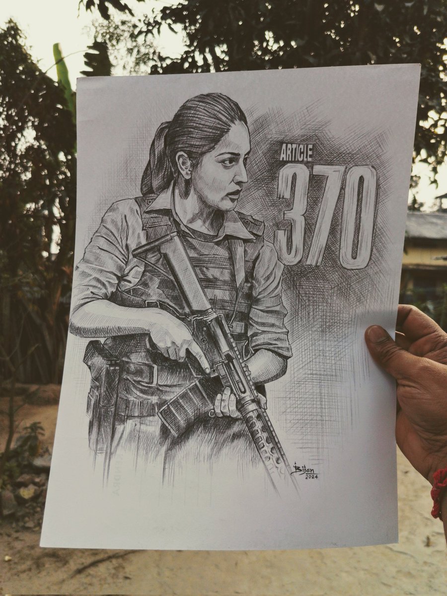 Pencil sketch by me ✏️ #Article370 releasing in cinemas on 23rd February. @yamigautam #pencilsketch #pencildrawing #art #artwork #drawings #YamiGautam #bijon
