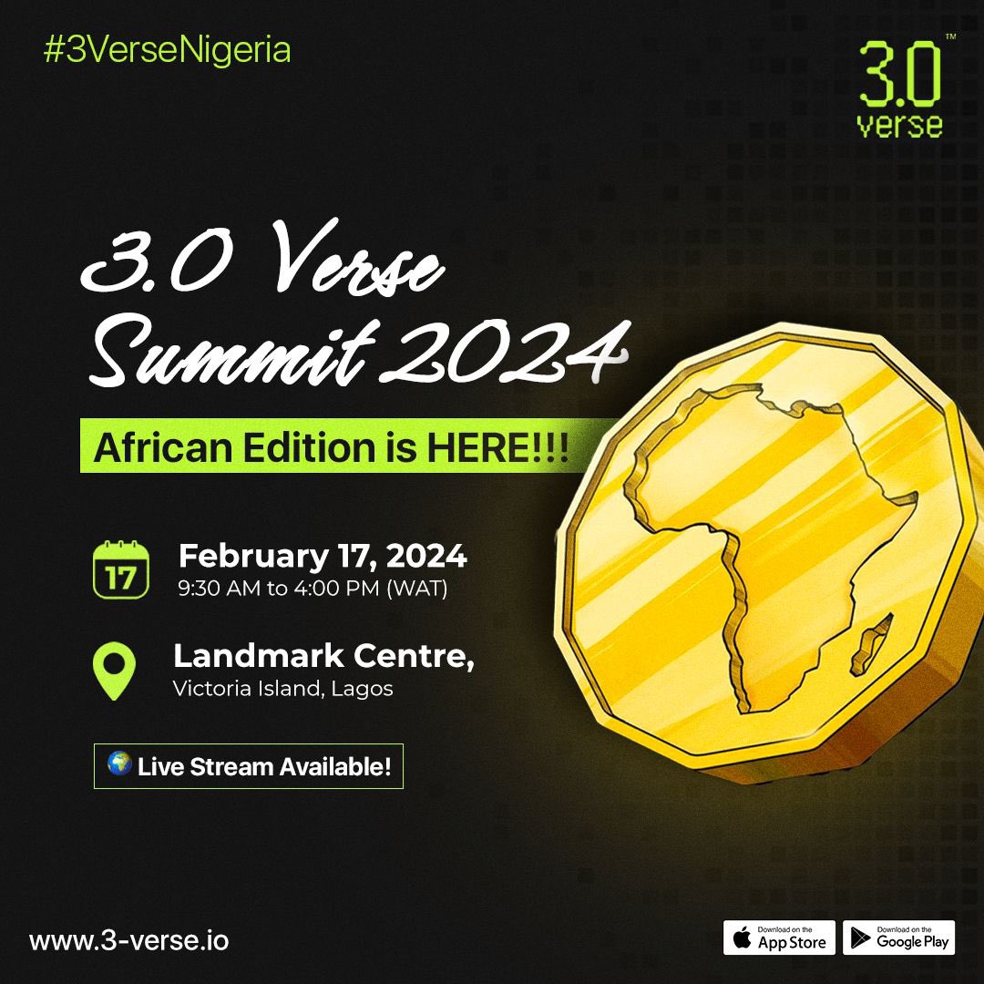 Let's make history together! 🚀 Join @real3Verse for Africa's first crypto adventure! #3versenigeria