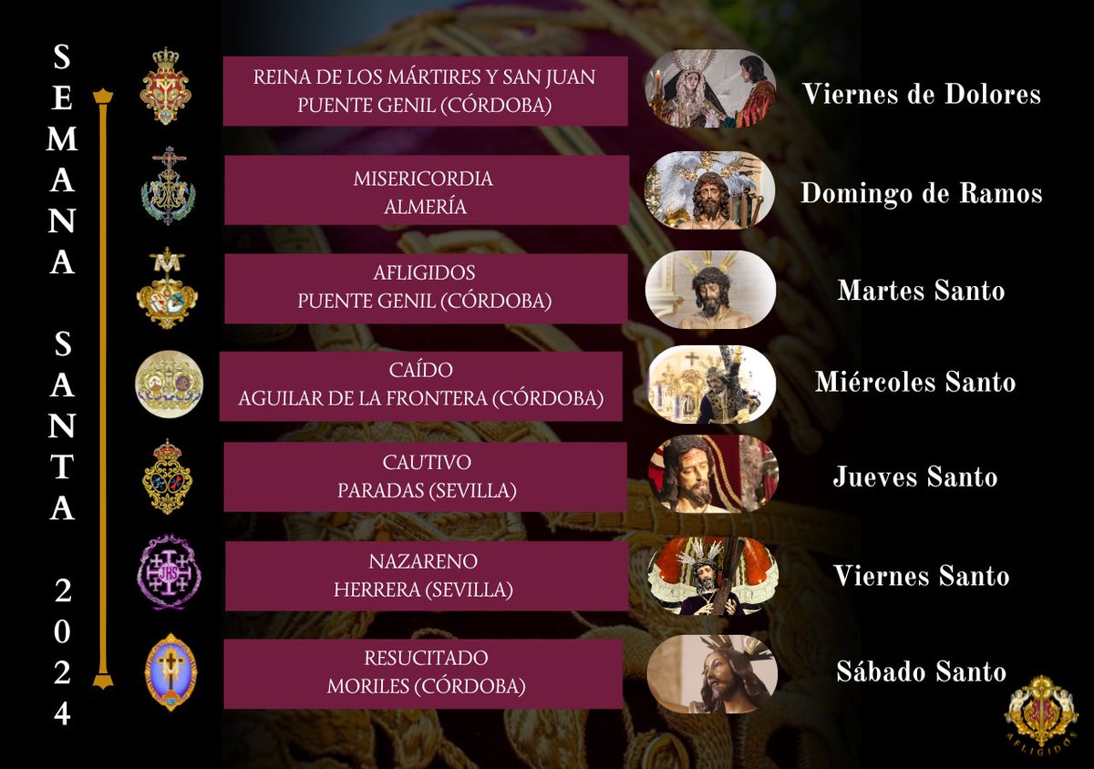 𝐒𝐄𝐌𝐀𝐍𝐀 𝐒𝐀𝐍𝐓𝐀 𝟐𝟎𝟐𝟒 ||

Presentamos la que será nuestra Semana Santa, a 35 días de la Gloria…
<a href="/hdadsantacruzpg/">Hermandad Santa Cruz</a> 
<a href="/Hdad_losangeles/">Hdad. Los Ángeles</a> 
<a href="/GJCautivoMDolor/">Hdad. Cautivo y Mayor Dolor Paradas</a> 
<a href="/cofradiadelnene/">Hermandad del Nene</a> 

#MesientoAfligido
#AfligidosXXV
#LahistoriaContinúa