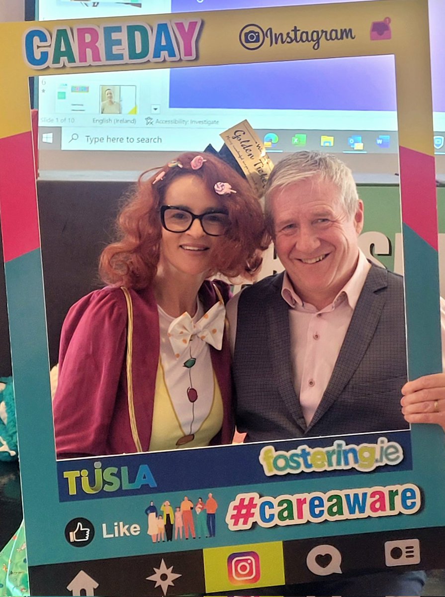 Kicking off #CareDay24 in Cork. Magical butterflies, Mrs Wonka with golden tickets, Red Riding Hood and Fairy Princess 👸 ♥️ @tusla @epicireland