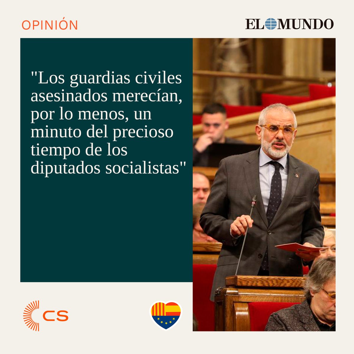 CiutadansCs's tweet photo. "Apoyar a las FCSE en su lucha contra el narcotráfico es el deber de todo político cabal, pero especialmente de quienes ejercen o han ejercido competencias sobre policía y seguridad ciudadana."

Lo de hoy en @elmundoes de @carrizosacarlos 

🗞️Léelo aquí https://t.co/RJ2VlynY1W https://t.co/wSo0Zdi01c