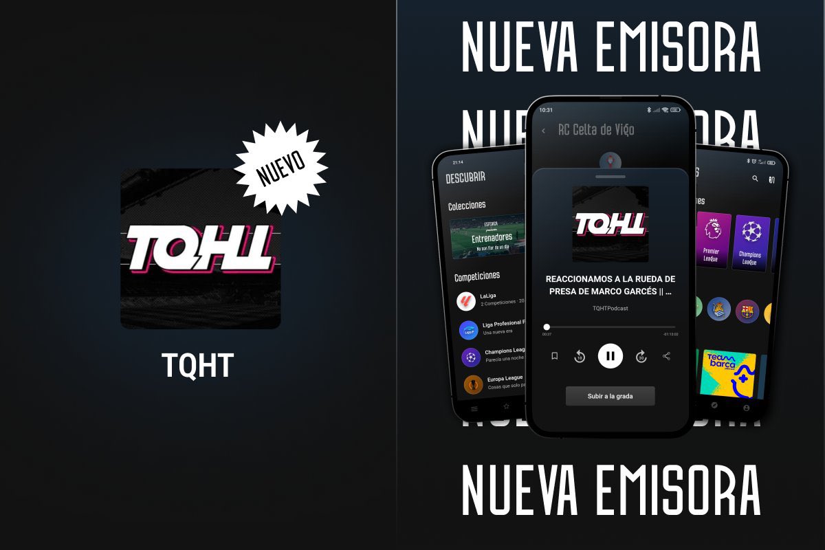 TQHTPodcast's tweet photo. 🤩 ¡𝐒𝐎𝐍𝐑𝐈́𝐄 𝐋𝐀 𝐄𝐒𝐅𝐄́𝐑𝐈𝐂𝐀!

🔥 Empezamos a colaborar con @EsfericaFC, plataforma exclusiva de podcasts de fútbol.

🎧 Podréis escuchar 𝗧𝗢𝗗𝗢 nuestro contenido cuando queráis, estéis donde estéis.

📲 Descárgala en https://t.co/yHjmtnpc89. https://t.co/YoKhDvdjk4
