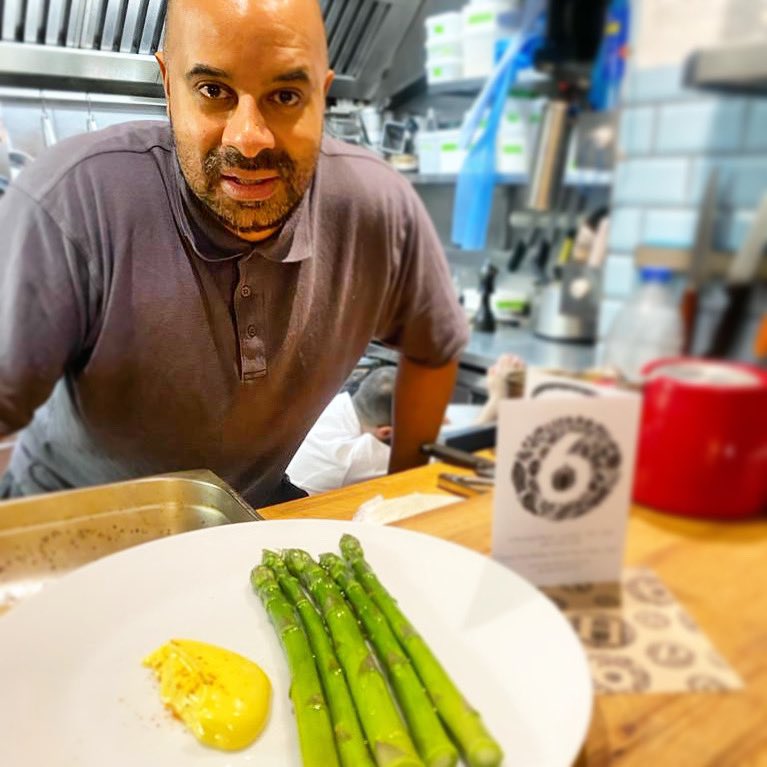irst of the February Treats in the House! 
Literally the Beginning of the British Asparagus in the House. 

The Main Crop Starts in a Month - but we have Some of This On Today &amp; This Weekend!