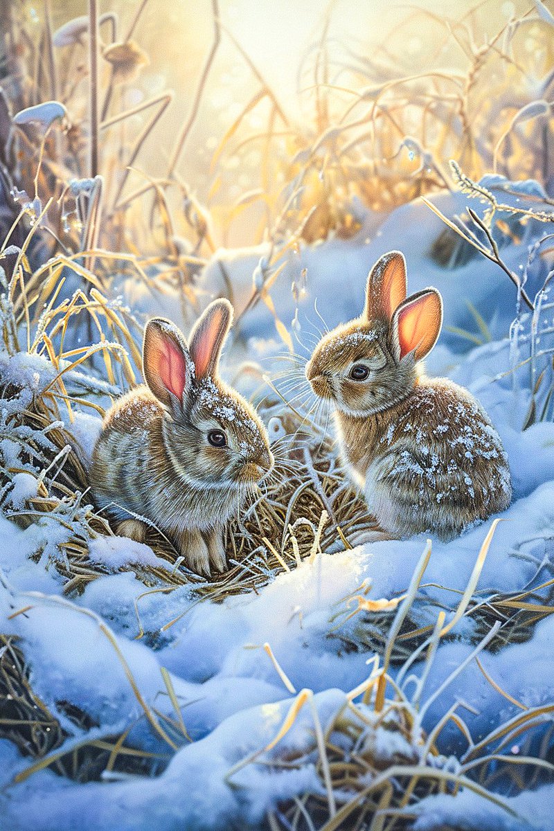 ❄️Rabbit in frosty meadow❄️

#AIart #midjourneyV6