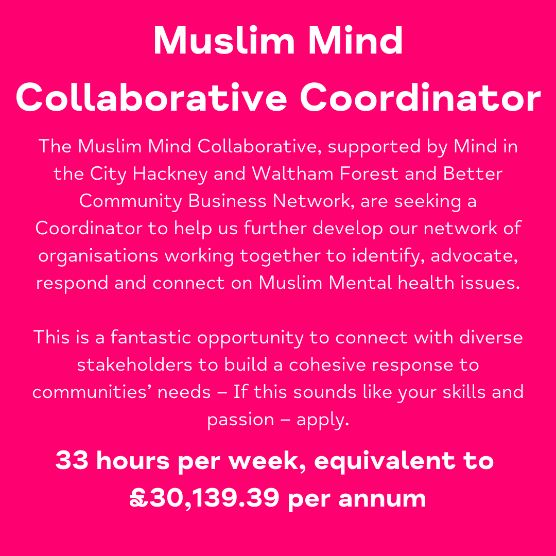 We're looking for someone to support the development of our fantastic, new and collaborative initiative - The Muslim Mind Collaborative. mindchwf.org.uk/muslim-mind-co…