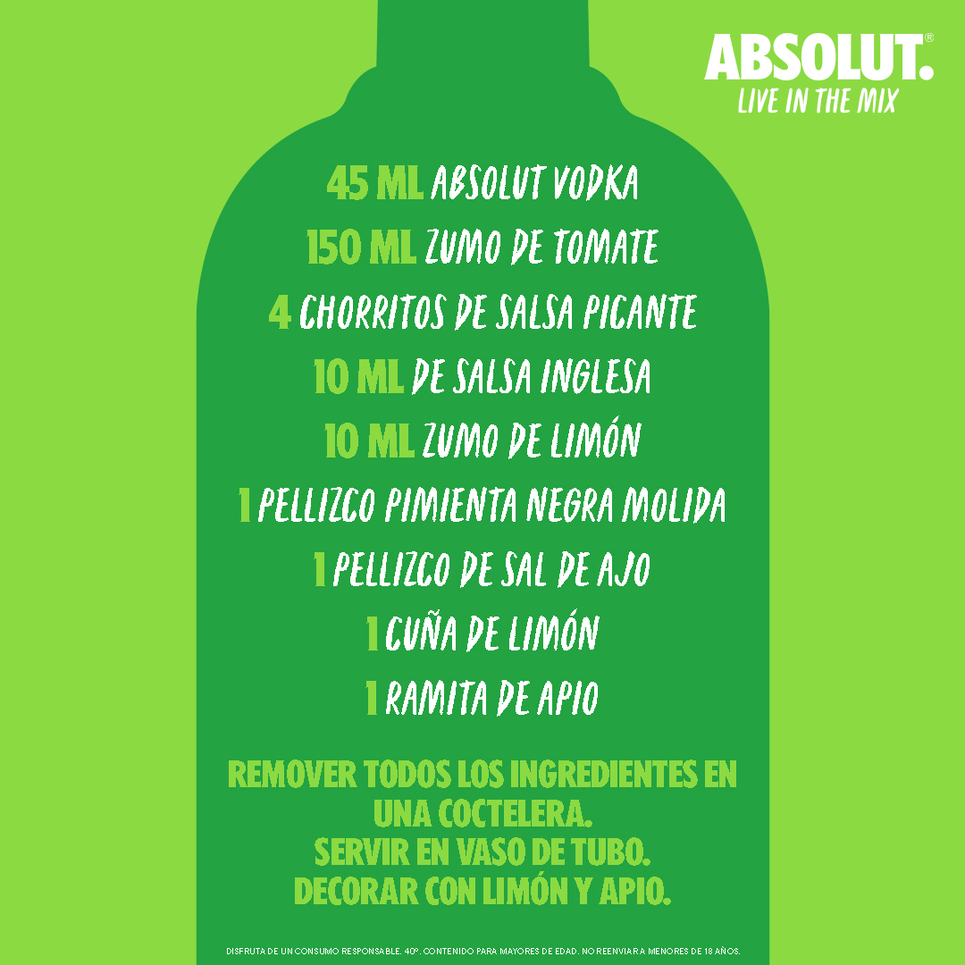 Picante y atrevida, capaz de cualquier cosa menos de revelar un secreto, así es Bloody Mary.
 
#Absolut