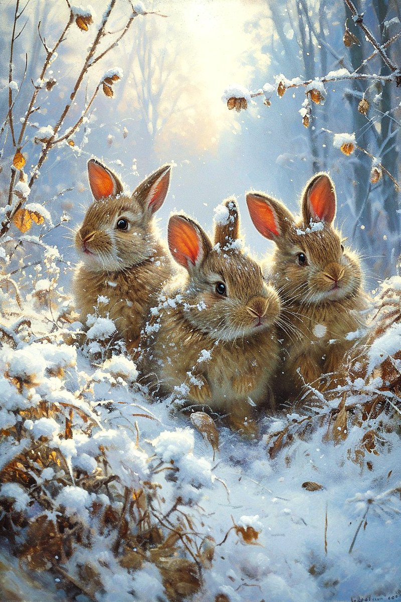 ❄️Cute bunny in frosty meadow❄️

#AIart #midjourneyV6