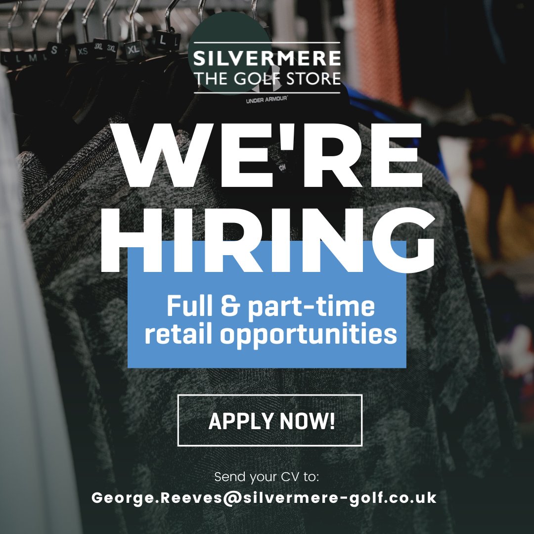 Join our team at Silvermere Golf Store! Whether you're seeking full-time or part-time opportunities, we have positions available. Let's chat about how you can be a part of our dynamic team. #NowHiring #GolfStore #JoinUs #SurreyJobs #JobsSurrey #JobsinSurrey #Silvermere #Cobham