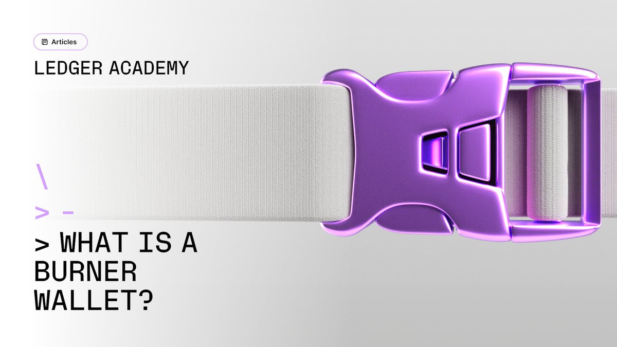 A burner wallet is a single-use crypto account, which is disposed of after it's purpose has been fulfilled.

There are several reasons you might want to use a burner wallet, such as privacy and trying out untested blockchains. Ledger Academy explains: ledger.com/academy/what-i…