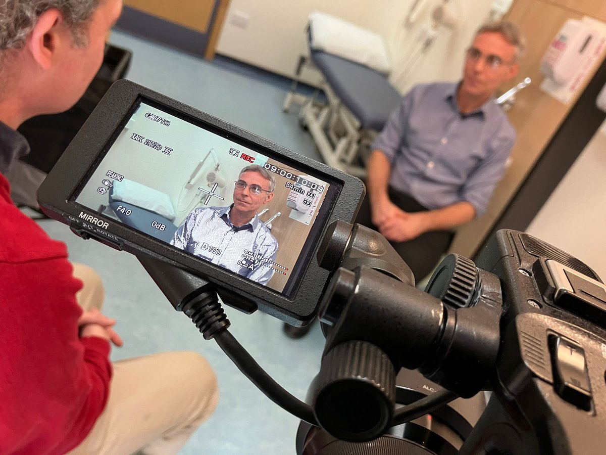 A #behindthescenes image from some filming in #Middlesbrough - here we are interviewing a specialist in their field for a series of new videos. Interviewing isn’t always easy - but we’re often told how we make even the most nervous or reluctant participants relaxed on camera.