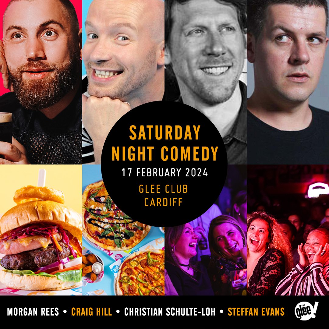 IT'S FRIDAY! And we're counting down the hours until we're once again tucking into more of our hilarious weekend comedy 🥳 With @mrcraighill, @GermanComedian, @floodhaha (Fri only), Richard Spalding (Fri), Morgan Rees (Sat) & @SteffEvansHaha (Sat) 👌 🎟 bit.ly/CardiffWeekend…