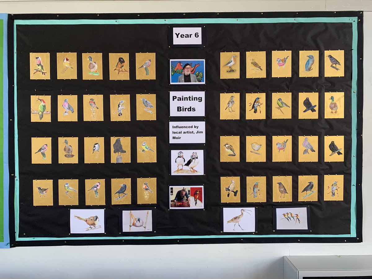 SandwichJunior's tweet image. We hope you all got the chance to see Year 6’s beautiful display of bird icons on parents’ evening. The children have thrown themselves into our learning on  @JamesMoir10 and their Painting Birds topic. We are so proud of their achievements #AccessAllArts