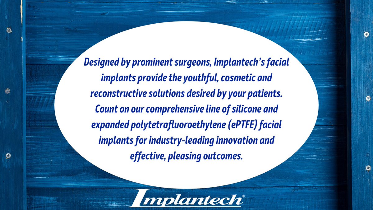 Implantech's tweet photo. Get the service, quality, innovation and choices you and your patients deserve! #implantech #superiorpatientaesthetics #facialimplants #cosmetic #reconstructive #comprehensive #silicone #ePTFE #augment #transform #beauty #aesthetics #surgery #surgeon #plasticsurgery https://t.co/4PNiTYL678