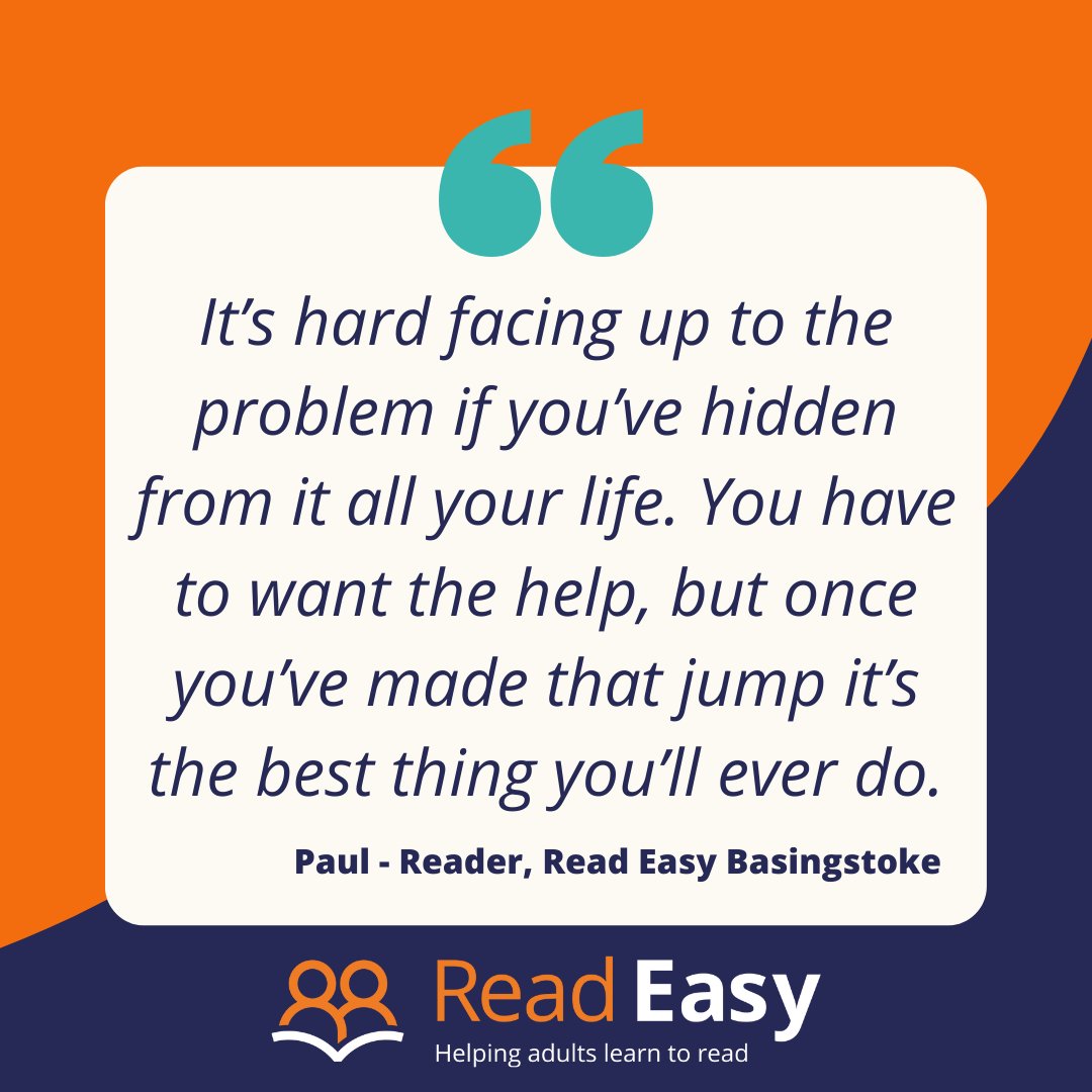 ReadEasyUK's tweet image. In our experience, the most significant barrier to seeking help is fear of others knowing about their difficulties 🧡
Read Easy is here to help 📚 Find out more about the support we provide adults who want to learn to read:
readeasy.org.uk
#FeelGoodFriday