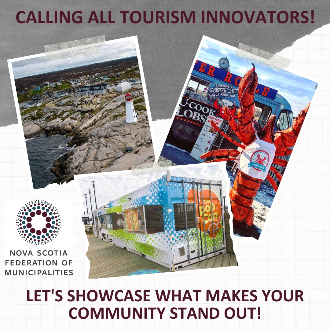 nsfedmuni's tweet photo. π Calling all Tourism Innovators! π
Unlock Nova Scotia's tourism potential by sharing your unique initiatives at NSFM's Spring Conference 2024.
Let's showcase what makes your community stand out!
Deadline March 1st. Learn more: jwebber@nsfm.ca
#NSFMConference #TourismIdeas https://t.co/LmcDccK2PJ