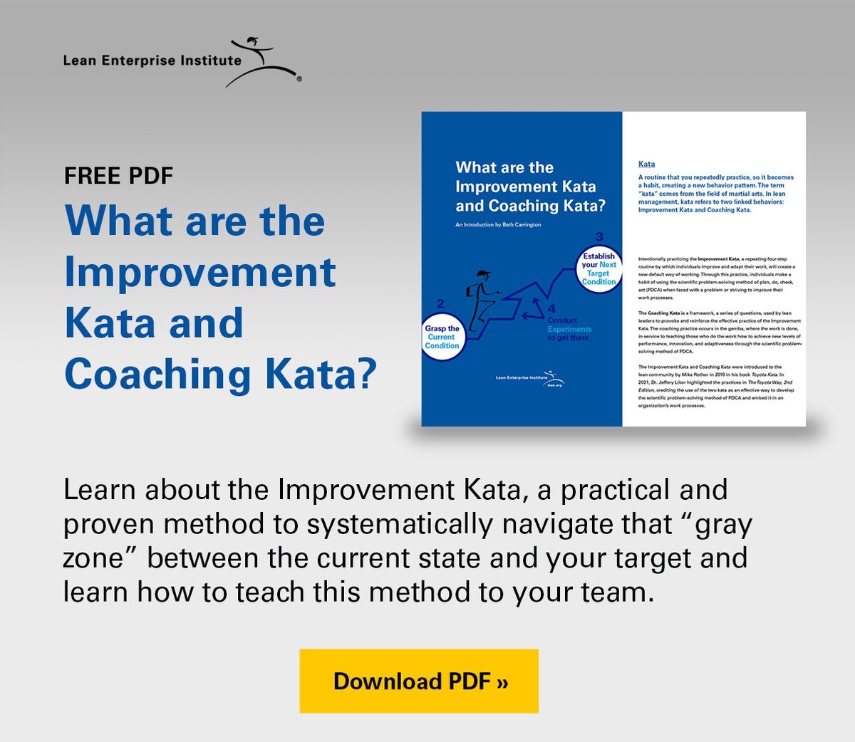 LeanDotOrg's tweet photo. What are the Improvement Kata and Coaching Kata? Download your free PDF to learn more:
https://t.co/EcaudG6N3A
#LeanThinking #Kata #Improvement #Coaching #LeanTraining #Education https://t.co/GwtUA8cZkt