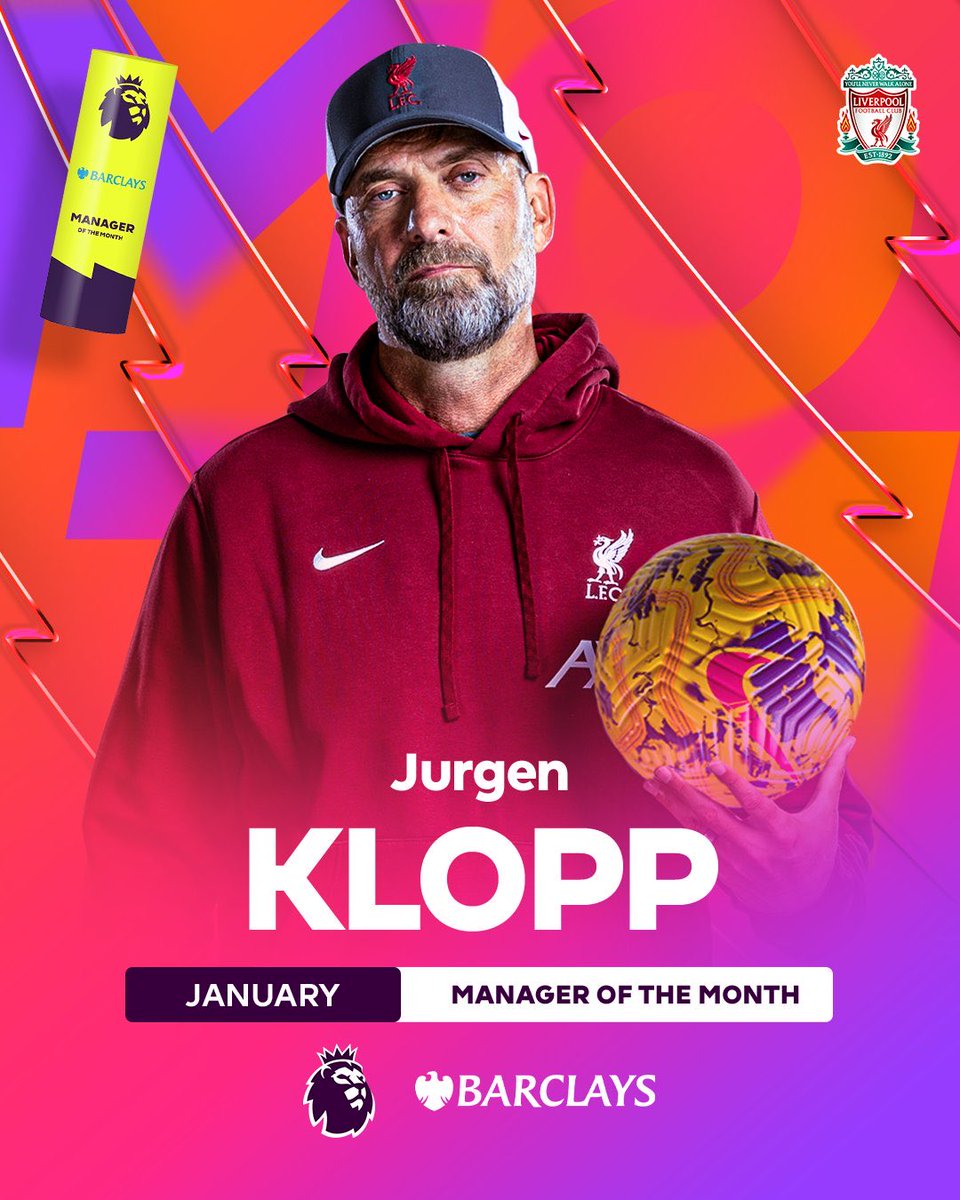 AnythingLFC_'s tweet photo. 🚨 BREAKING 🚨 

Jurgen Klopp is the Premier League Manager of the Month for January! https://t.co/XwNbN1R6Qx