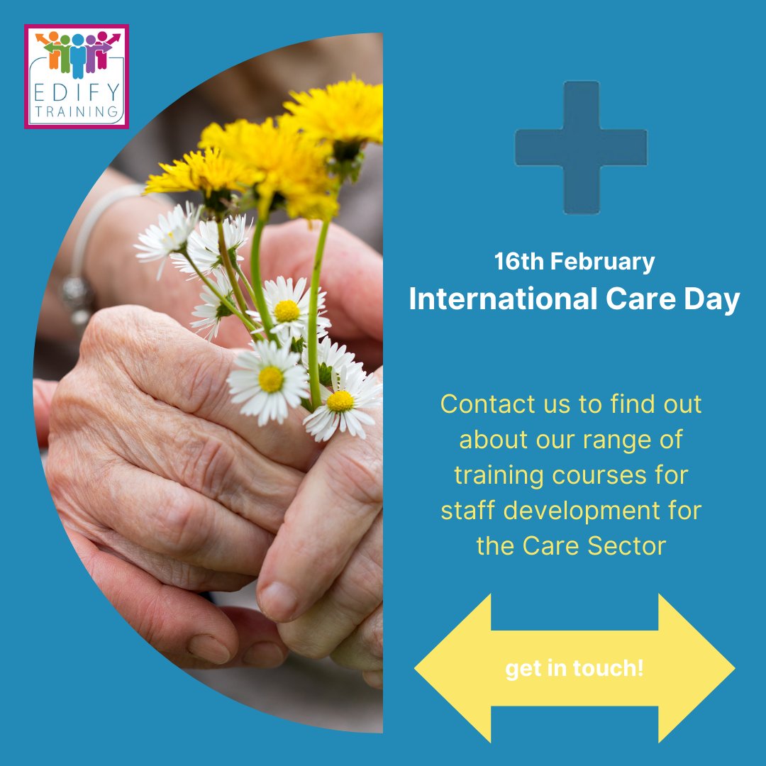It's #InternationalCareDay today.

We support the care sector with numerous courses and trainings.

Take a look at our #courses here edify-consultancy.co.uk