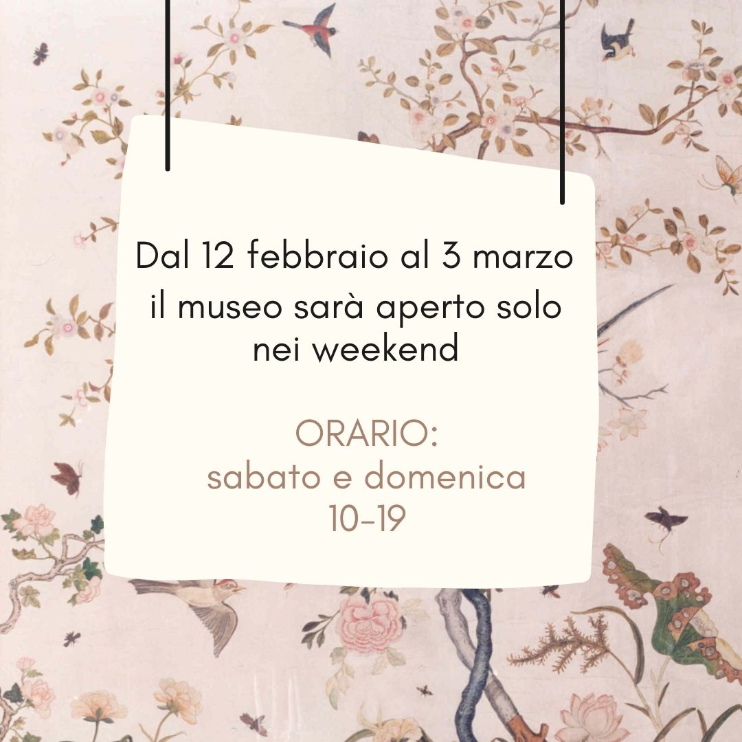 DAL 12 FEBBRAIO AL 3 MARZO il Museo Accorsi-Ometto sarà aperto solo nei weekend con orario 10-19.
Visite guidate gratuite alla collezione permanente alle 10,30 e alle 16,30.