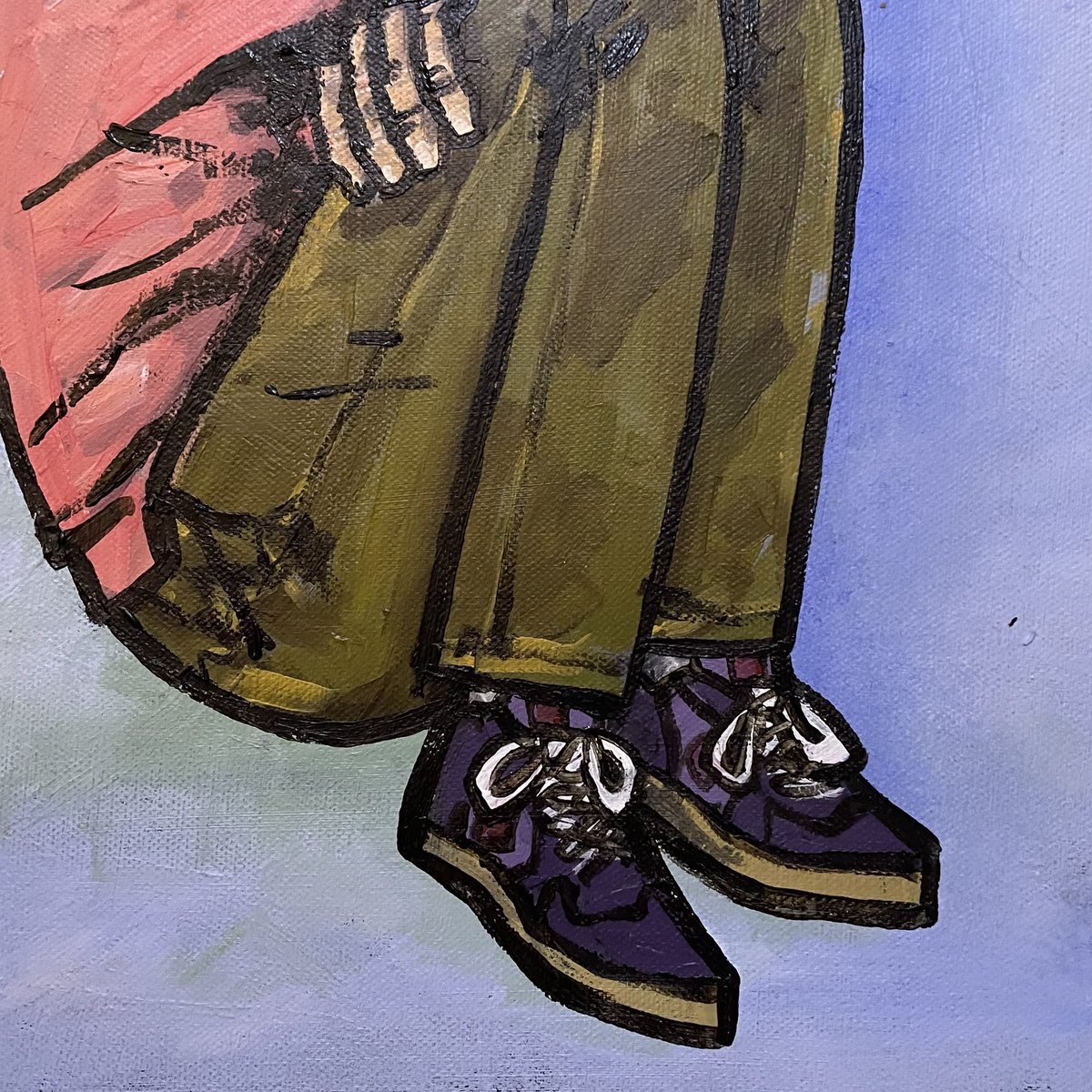 sandyklep's tweet photo. Egg Man. Acrylics on 18X14 stretched canvas. 2-3 hours while watching a French film. No connection. Time to get your head down 🥚 #eggman #limitedfreetime #quickpainting🎨 #acrylicpainting #creatingtime #improvedmentalhealth https://t.co/oo2V8XXUgJ