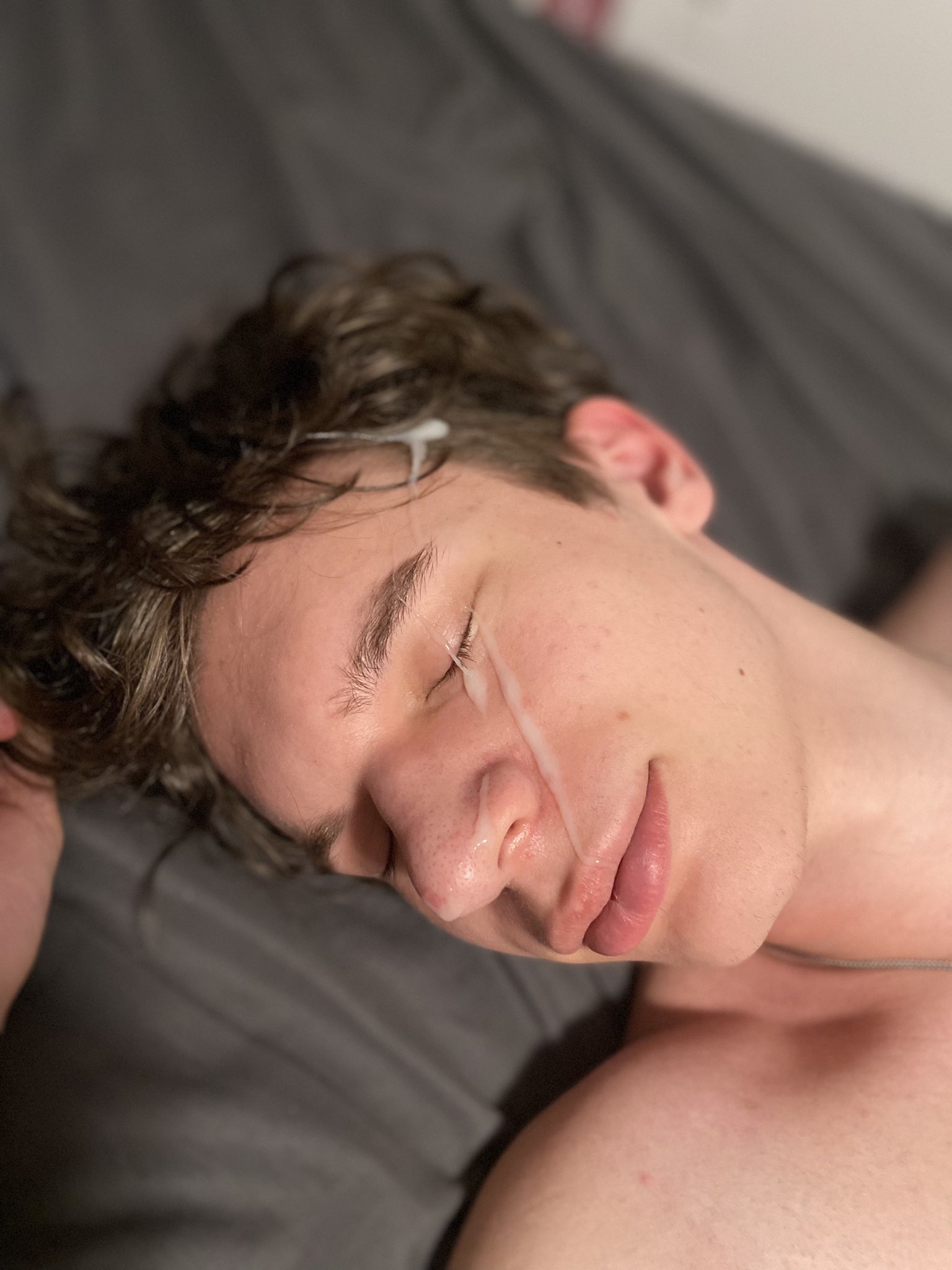 young sleeping cum