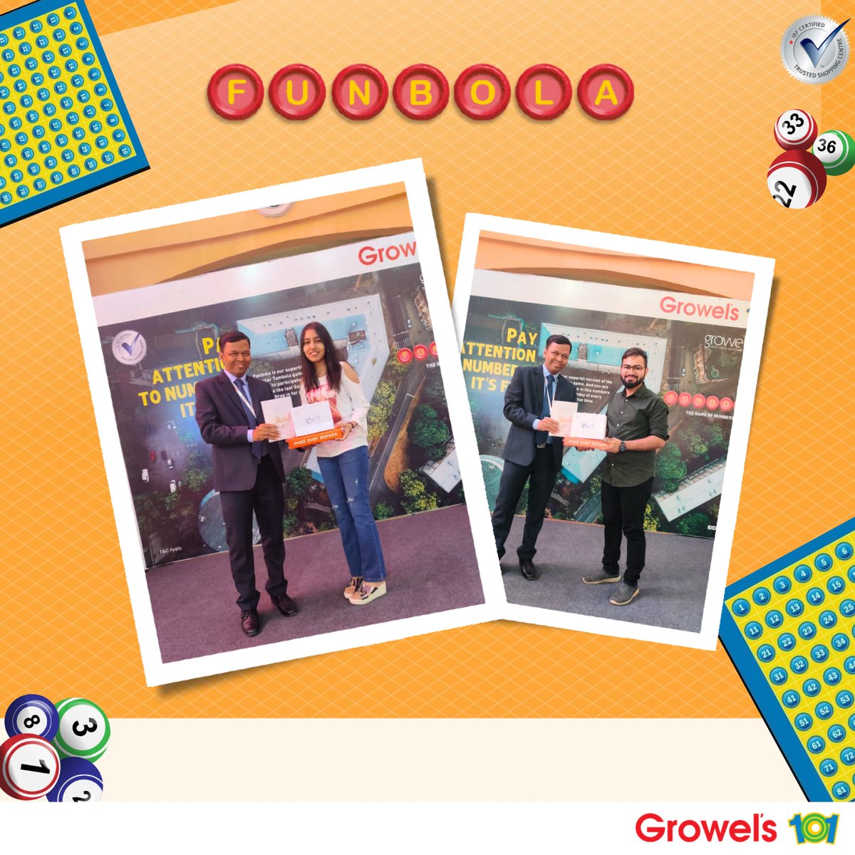 Make your Sunday a fun-day with Tambola!

Shop for Rs 1000/- and earn 4 tickets to play FUNBOLA with us and win Exciting Prizes. 🤩

🗓️Date: 25th February
🕧Time: 6pm-7pm
📍Location: Main Atrium

To Register visit our G++ Desk

*T&amp;C Apply 

#growels101 #growels101mall