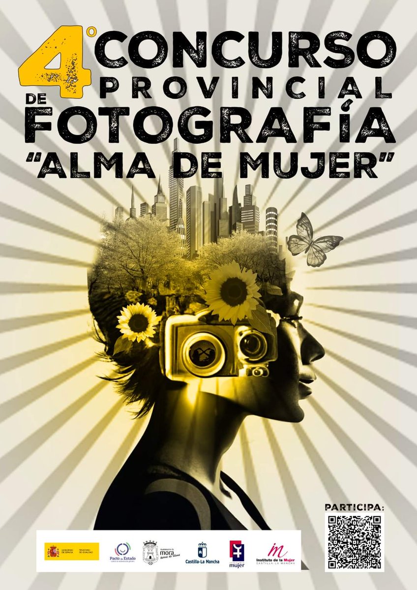 𝟰ª 𝗘𝗱𝗶𝗰𝗶𝗼́𝗻 𝗱𝗲𝗹 #𝗖𝗼𝗻𝗰𝘂𝗿𝘀𝗼 𝗣𝗿𝗼𝘃𝗶𝗻𝗰𝗶𝗮𝗹 𝗱𝗲 #𝗙𝗼𝘁𝗼𝗴𝗿𝗮𝗳𝗶́𝗮 "#𝗔𝗹𝗺𝗮𝗱𝗲𝗠𝘂𝗷𝗲𝗿𝟮𝟬𝟮𝟰", actividad para #conmemorar y #celebrar, el #8deMarzo, #DíaInternacionaldelaMujer en #Mora.
𝗠𝗔́𝗦 𝗜𝗡𝗙𝗢 𝘆 𝗕𝗔𝗦𝗘𝗦👉acortar.link/UKvbF0