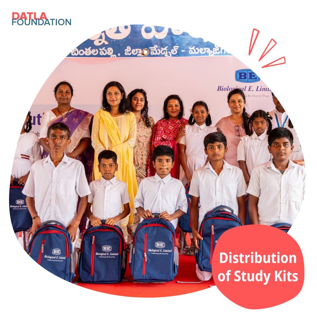 Datla Foundation, CSR of Biological E Ltd., empowers young minds via community programs. Collaborating with Medchal's DEO, 500 student kits were given to nearby schools, aligning with Samagra Shiksha. 
#BiologicalE70Years #EducationForAll #CSRInitiative #SamagraShiksha