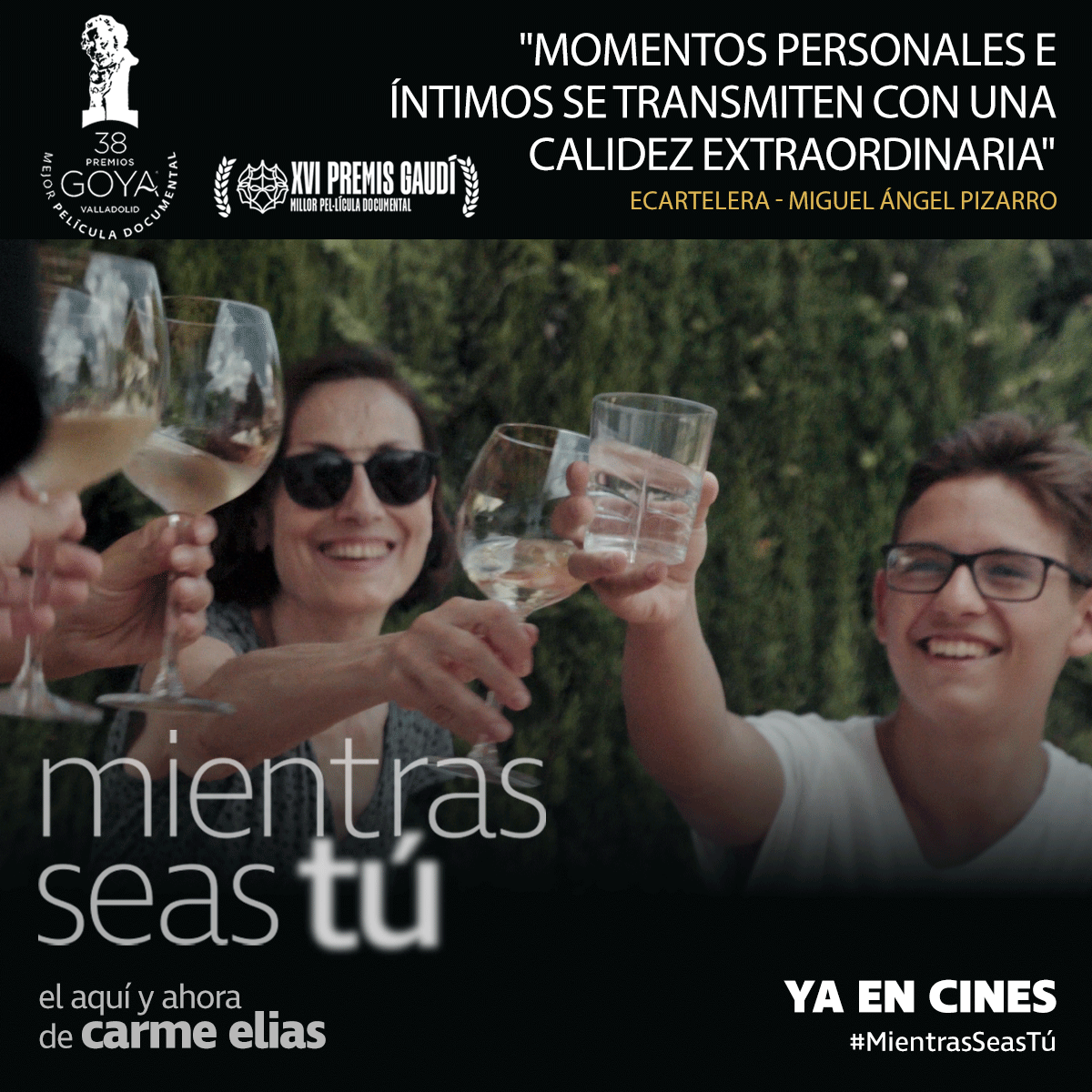 El aquí y ahora de Carme Elias está repleto de "momentos que transmiten una calidez extraordinaria".

#MientrasSeasTú, de <a href="/claudiapintoemp/">Claudia Pinto Emperador</a>, es un testimonio único y emotivo. 🎞️ Ganador del premio Goya y Gaudí al mejor documental. ¡Ya en cines!