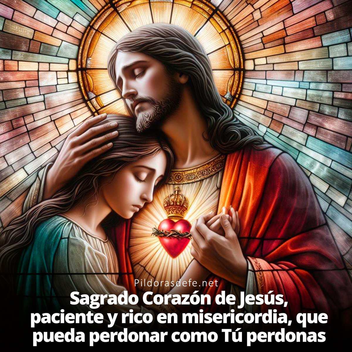 Pildorasdefe's tweet image. ❤️‍🔥 Sagrado Corazón de Jesús, Paciente y Rico en Misericordia, te confiamos este nuevo día. En tu Divino Corazón ponemos las necesidades e intenciones de todos aquellos que te contemplan con devoción. Danos tu paz. Amén. (26)
