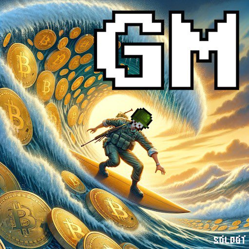 TheSoldot's tweet photo. GM #Crypto soldiers, it’s #fridaymorning!
May you navigate the current waves of volatility in the #cryptomarket with skill, and emerge victoriously!🌊🏄‍♂️

#Soldot #Militay #NFTCommunity #NFTs #FridayMotivation #FridayVibes #Bitcoin #Ethereum #Solana #NFTArts #Bullrun #Web3 https://t.co/yOOOkVNCR1