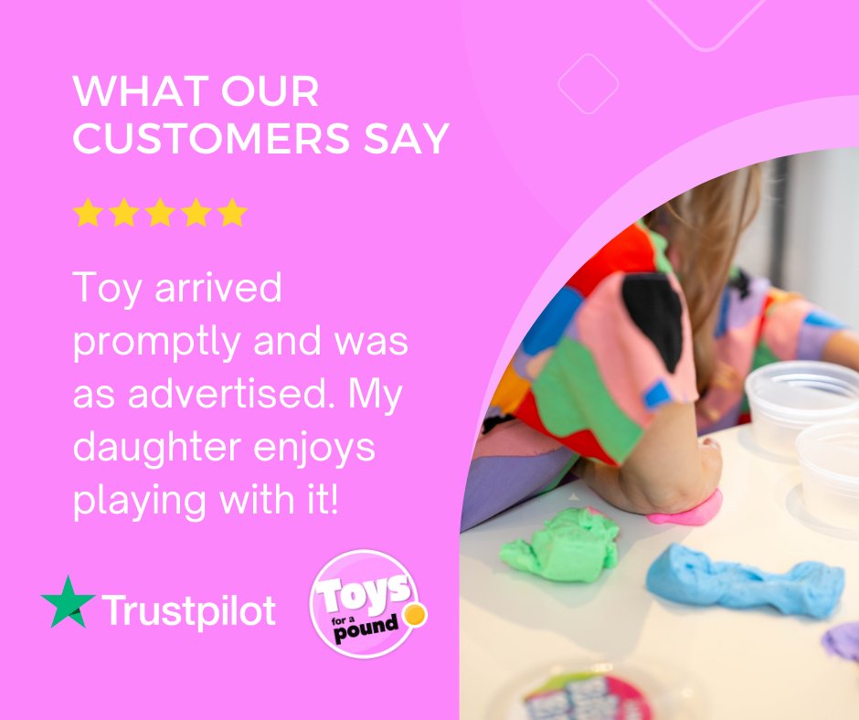 Thank you for the fabulous review, Carl! 😃 We're so happy to hear your daughter loves our toys! 🤗 #toysforapound #toys #toy #cheap #cheaptoys #kidstoys #bargain #bargaintoys #dealfinder #deals #sale