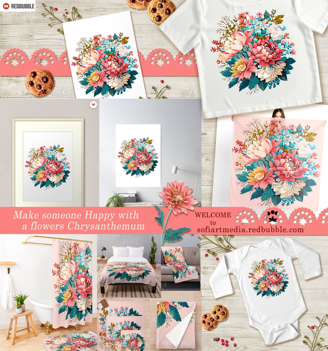 Vintage exotic flowers Chrysanthemum Morifolium Gardening collection #Redbubble #shirt #mug #gifts #homedecor #floral #holiday #gifts #Mothersday #giftideas #artwork #chrysanthemum #IPhone #Fashion #Homedecor #sofiartmedia @sofiartmedia redbubble.com/shop/ap/151102…