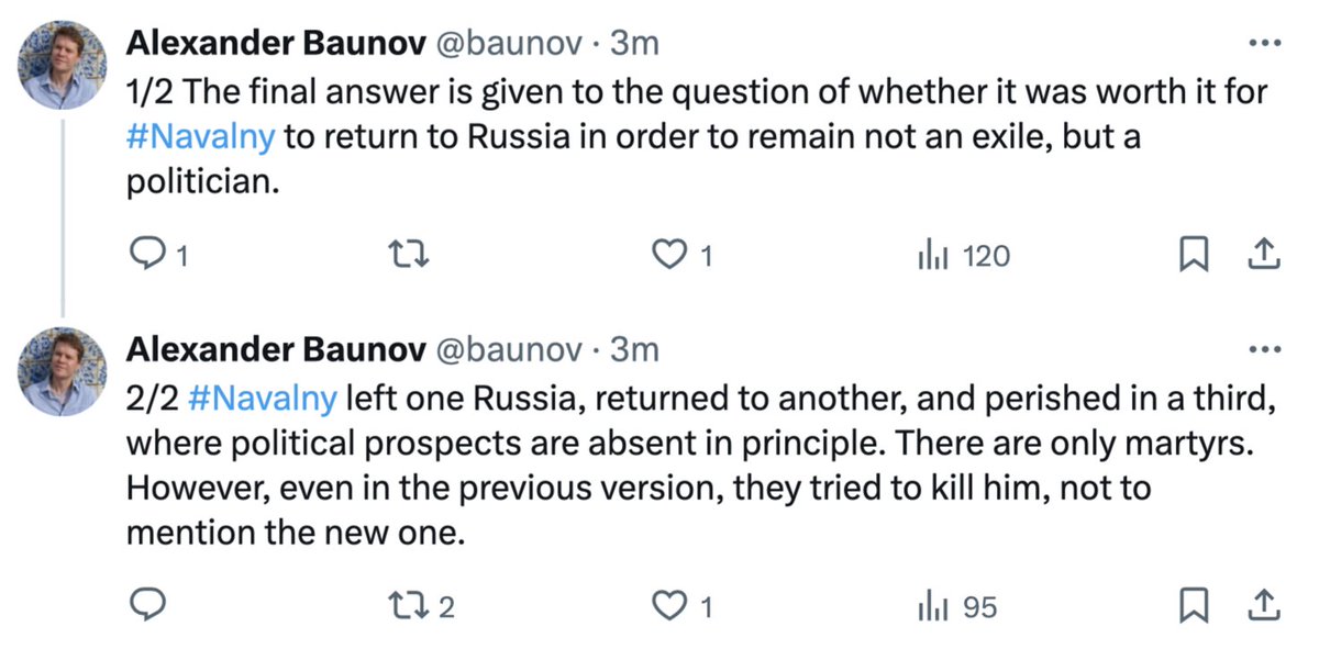 CEIP_Politika's tweet photo. .@baunov on the death in jail of Russian opposition leader Alexei Navalny: https://t.co/jzaNrJ5LuQ